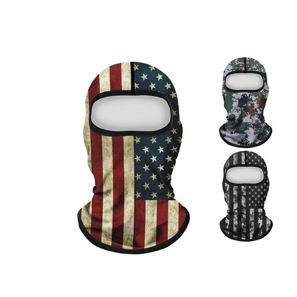 

american flag fashion printing face mask dust-proof windproof sunscreen hood camouflage cycling mask reusable washable masks ing