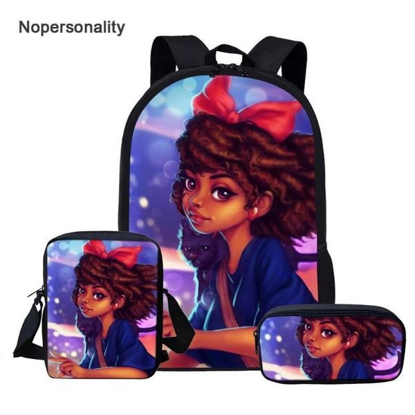 

backpack nopersonality black queen african american afro girl backpacks, unique africa bagpack student book bag lady 16inch
