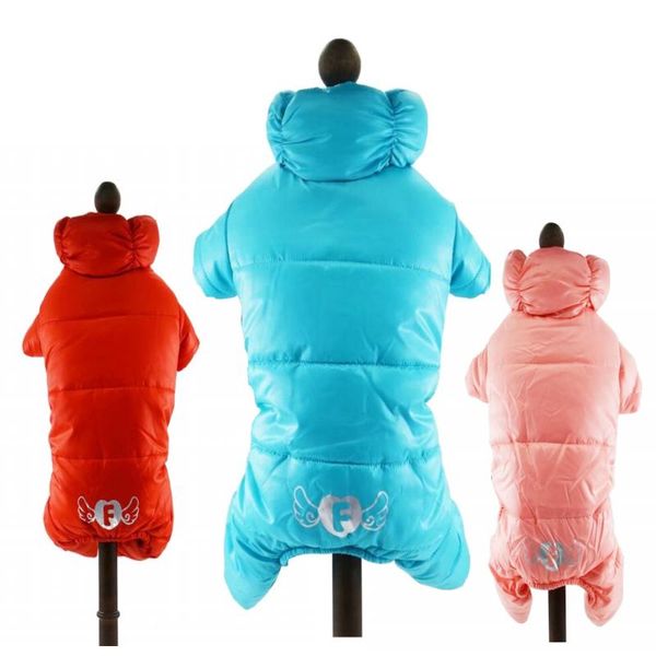 

concise pet clothes winter dog jumpsuit rompers thick cotton pet overall coat for small puppy dogs apparel