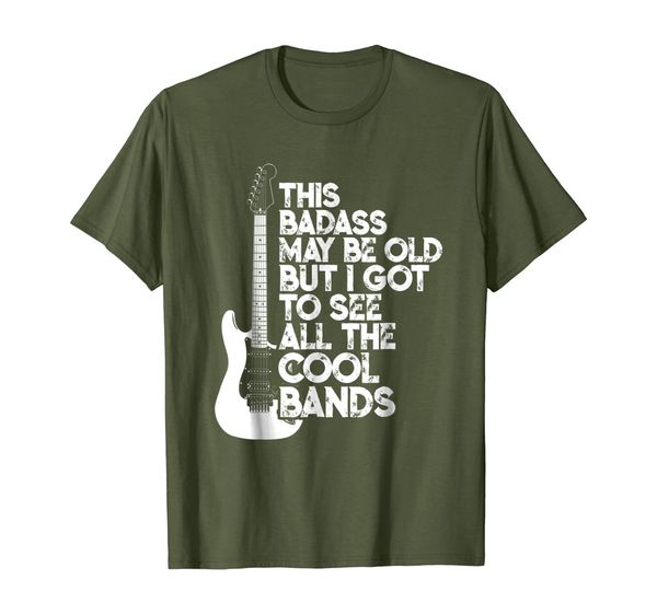 

badass may be old but got to see all the cool bands t-shirt, White;black