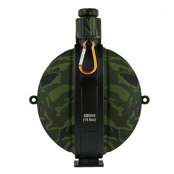 

water bottle collapsible - ly designed silicone kettle canteen with compass cap for hiking camping outdoors1