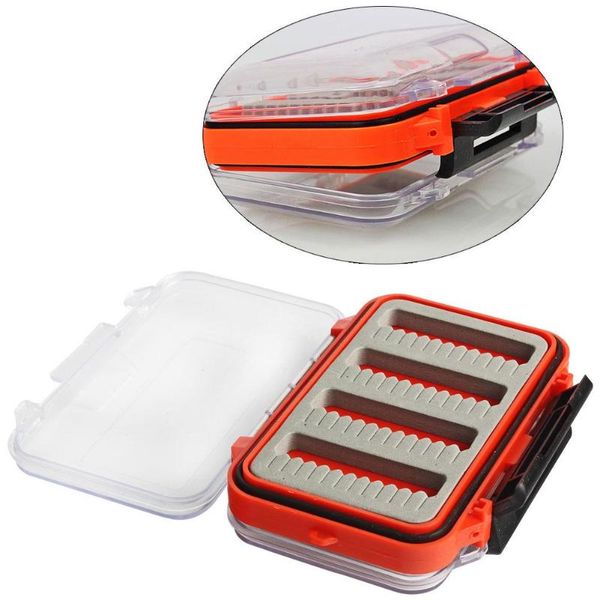 

fishing accessories organizer double sided multi-use hook storage compartment portable waterproof tackle box abs lure case