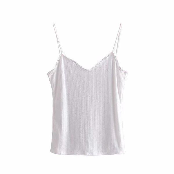 

women's tanks & camis pxall summer 2021 vests lace solid color v-neck basic vest slim slimming sweet and fairy blouse p2x0180, White
