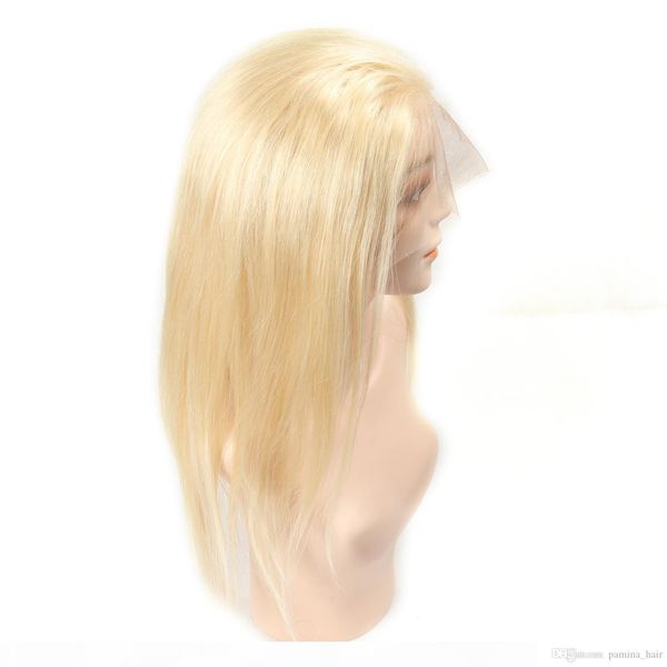 

full lace human hair wigs 150% density silky straight 613 blonde human hair wigs for women full lace brazilian wig bleached knots remy, Black;brown