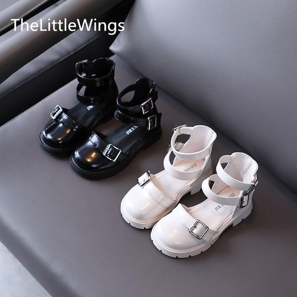 

boots kids sandal summer 2021 fashion rome liang pi soft breathable girl leisure 4-15 years old school comfortable shoes, Black;grey