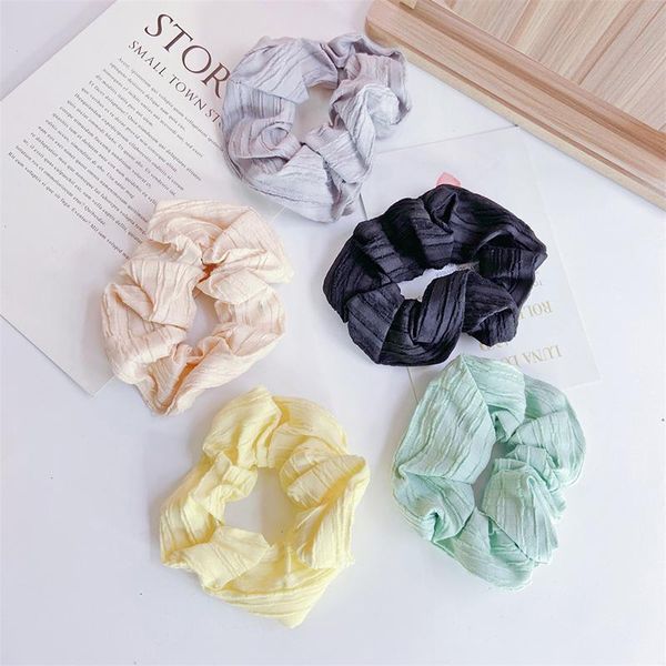 

hair accessories 1pc vintage scrunchies women elastic bands girls scrunchie headwear solid color ties stretch