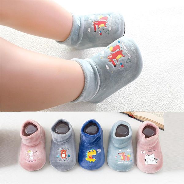 

first walkers baby socks kids shoes with rubber soles infant sock born autumn winter children floor anti slip soft sole
