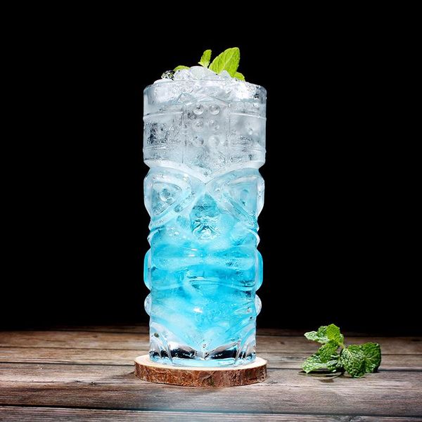 

mugs eways halloween creative shaman totem face tiki bar glass 420ml wine cocktail glasses whiskey cup beer juice thicken