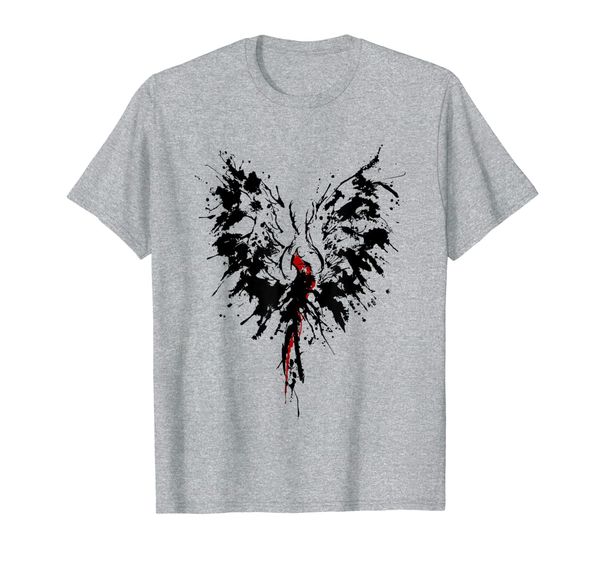 

abstract inkblot phoenix | artistic watercolor shirt, White;black