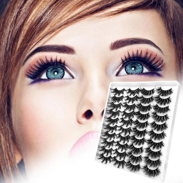 

false eyelashes 20pairs/set 3d effect eyelash lash extension fiber natural dramatic long wispy for beauty