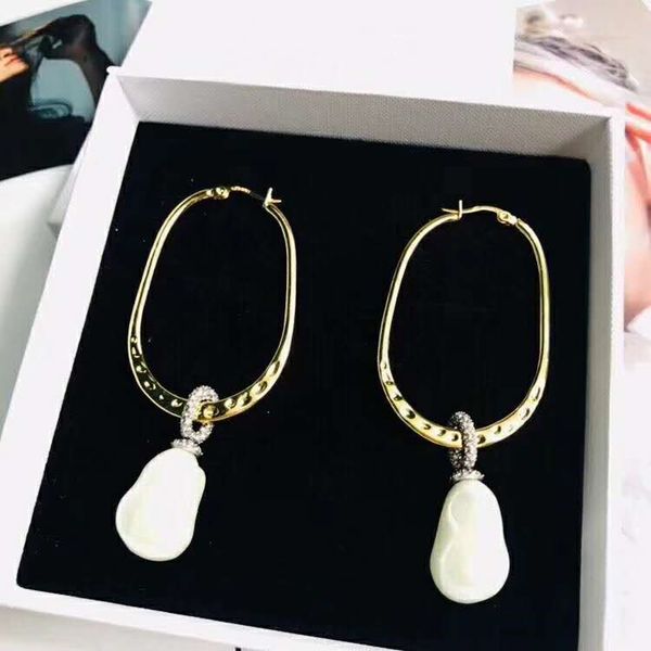 

2020 new shaped bead pendant fashion designer earrings luxury designer jewelry women earrings, Golden