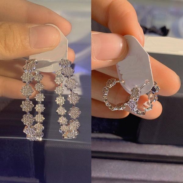 

stud kakany 2021 original cubic zirconia geometric octagonal star earrings women's party fashion jewelry gifts, Golden;silver