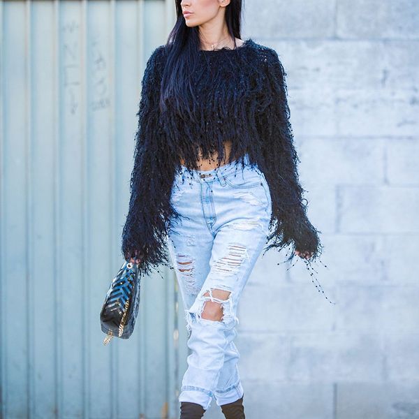 

2021 new tassel sweater female knitting pullover jumper solid long sleeve clothes for womens autumn causal short sweaters women edb9, White;black