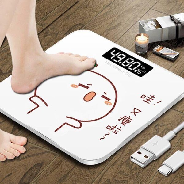 

bathroom scale usb electronic digital weight scale body fat smart household weighing balance connect composition weight
