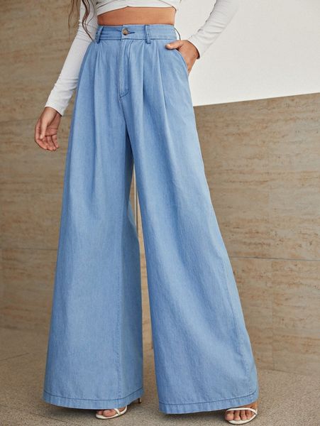 

high waist wide leg jeans y7sq#, Blue
