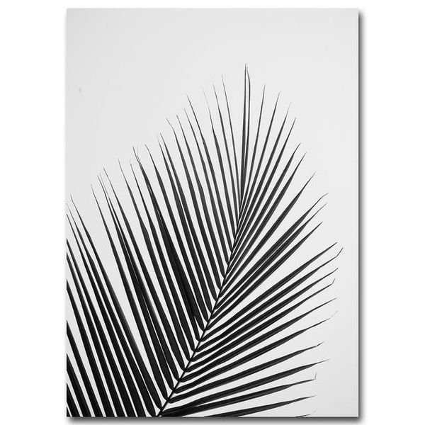 

black white palm tree leaves canvas posters and prints minimalist painting wall art decorative picture nordic qyldqc bdebaby