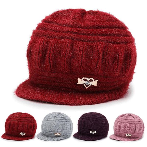

beanie/skull caps fashion women warm beanie cap hat lady reindeer winter fat wearing mom grandma for, Blue;gray