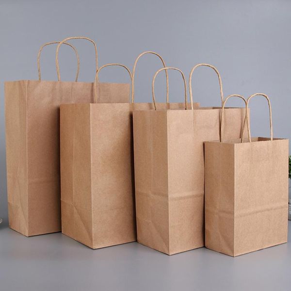 

gift wrap vertical version simple paper bag kraft for wedding candy favor with handle packing
