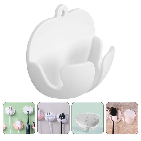 

hooks & rails 6pcs household power plug apple shape design no-punched toothbrush