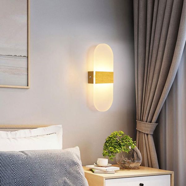 

modern led wall lamp 20/27/40cm simple bedroom bedside light living room kitchen l cafe bar stairs corridor decor wall light