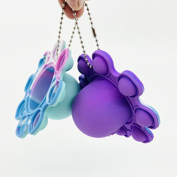 

luminous keychain stress relief squishy fidget toys ocs push bubble fidget sensory toy for autism special