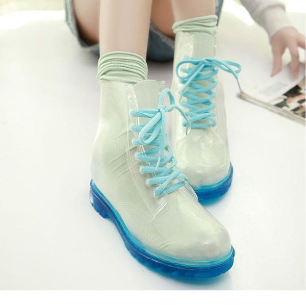 

waterproof women's boots transparent rubber rain boots high help non-slip wear-resistant rain boots candy co jllitk