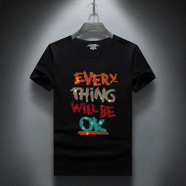 

2021 new large size 7xl drilling men summer short sleeve fashion printed tshirt jersey t-shirt casual cotton male xtp0, White;black