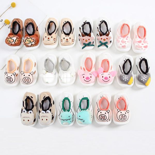 

first walkers indoor slippers non-slip baby shoes breathable cotton socks crawling toddler unisex