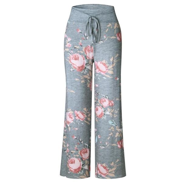 

women's pants & capris yellow color blocked wide leg women summer 2021 streetwear high waist elastic casual drawstring long trousers, Black;white