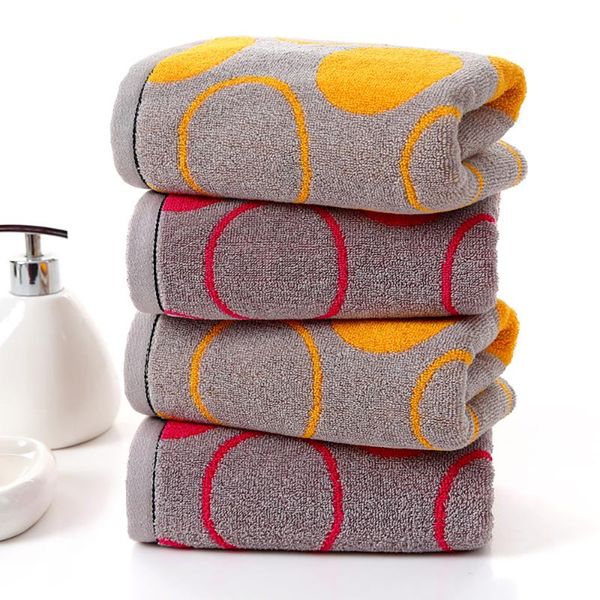 

towel 100% cotton circle pattern printed face thicken home soft quick absorbs water 1074