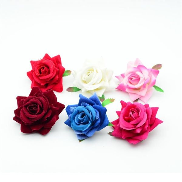 

2pcs artificial flowers for home wedding accessories decora christmas fake flower diy wreath gift box silk flan jllvwh