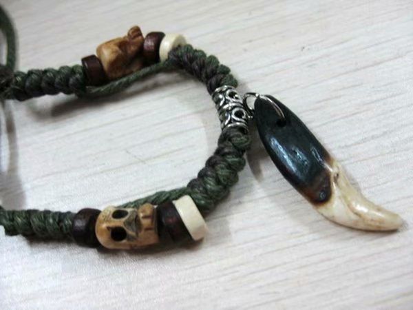 

20 pcs men wolf skull necklace gothic biker motorcycle band jewellery, Silver