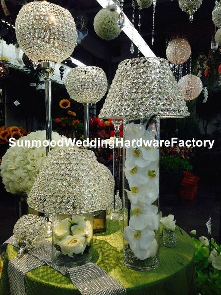 

party decoration factory supply elegant glass bead crystal wedding supplies