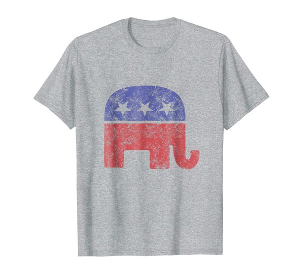 

republican elephant vintage logo t-shirt, White;black