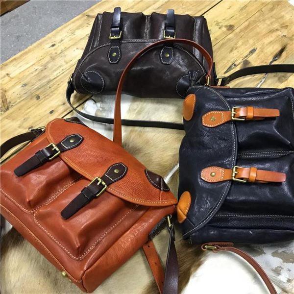 

evening bags simple handmade genuine leather women bag 2021 casual soft cowhide shoulder large capacity messenger