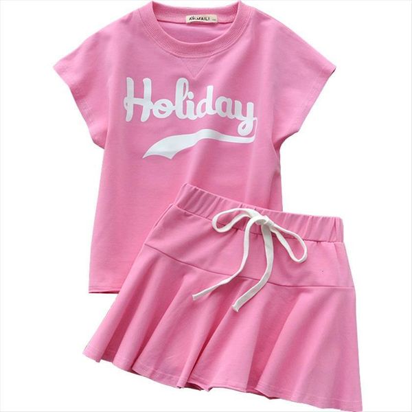 

3 4 5 6 7 8 9 10 11y toddler kids baby girl clothes set t shirt skirt 2pcs, White