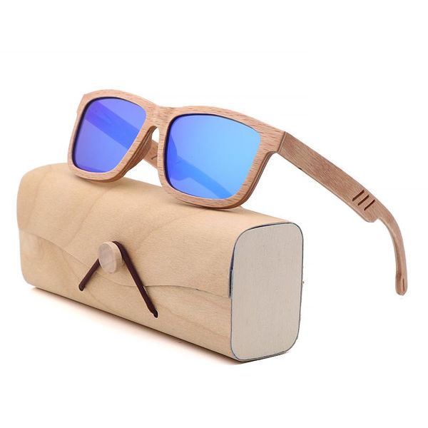

sunglasses real bamboo ju wood laminated glasses 2021 male wrap blue lens uv 400 shades for men driving fashionable suitable, White;black