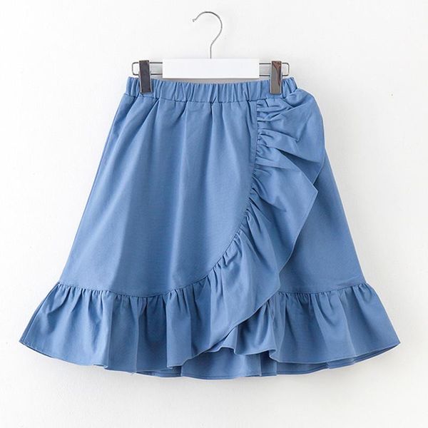

skirts 4 to 14 years kids & teenager girls summer fashion ruffle cotton casual trumpet children red blue tutu skirt clothes