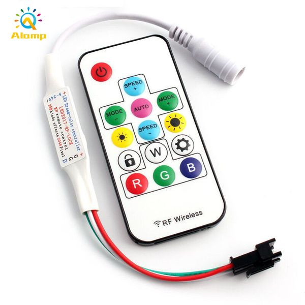 Mini 14keys RF Fernbedienung DC5-12V WS2811 WS2812B Pixel Streifen Licht Steuerung Für RGB Traum Farbe Steuerung