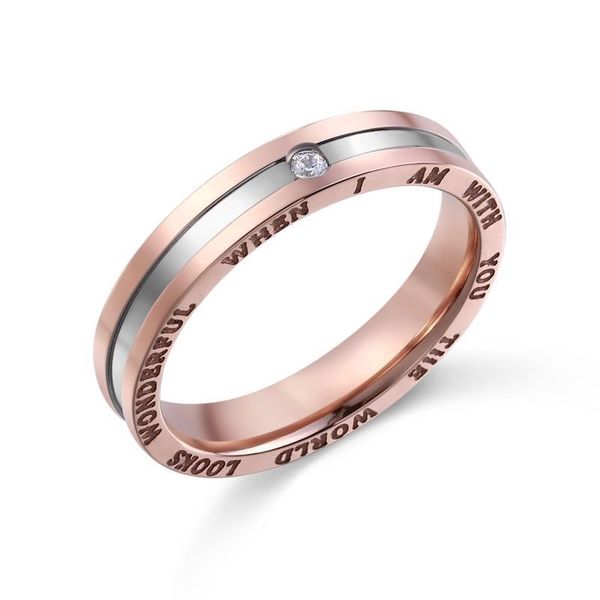 

when i am with titanium steel ring, Black