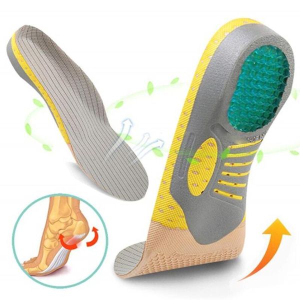 

shoes materials sports insoles for man woman absorption arch support running shoe pads breathable function insole orthopedic, Black