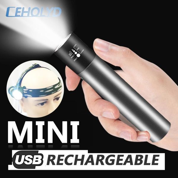 

2 in 1 power bank rechargeable built in 18650 battery xm-l t6 led torch 3 modes switch zoom lens
