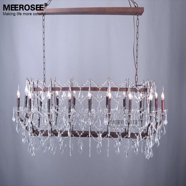 

vintage iron chandelier lightimng retro rustic hanging lamp american style crystal suspension lamp for foyer living room
