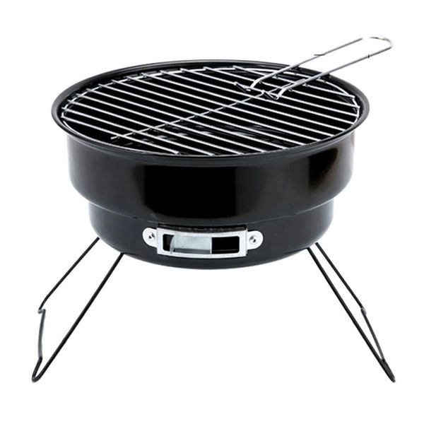 

grills round shape household mini folding barbecue stove grill portable outdoor charcoal bbq tool for 1-2 people 25*26cm