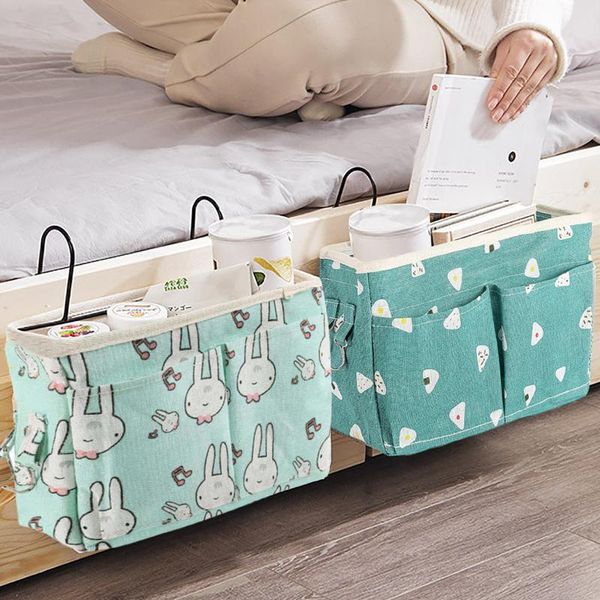 

storage bags bedside caddy bag hanging organizer under couch table mattress cabinet home