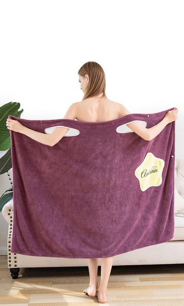 

towel microfiber bathrobe woman shower female soft bath for adults home textiles and sauna towels room130*100cm