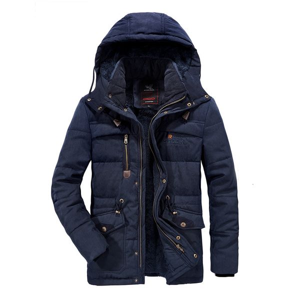 

2021 new parka casual classic winter jacket men's windbreak warm padded hooded overcoat fashion outerwear coat oversize 6xl 7xl 8xl z8z, Black