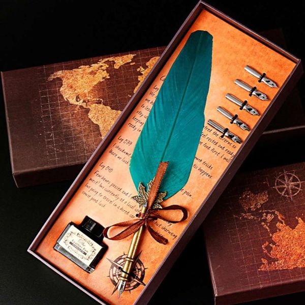 

business gift box harry potter european style feather pen dipped in water goose teacher for men and women