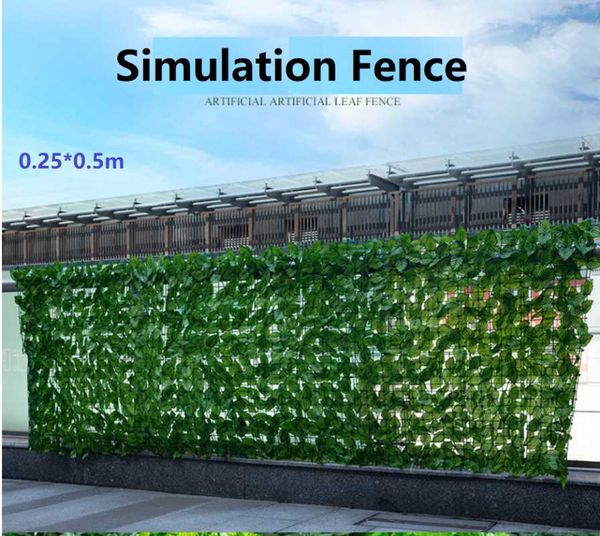 

1pc artificial fence green plant wweet potato leaves hanging fence net balcony garden plant decoration 0.25m*0.5m
