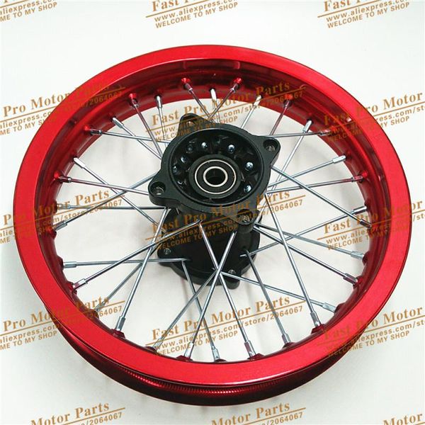 

motorcycle wheels & tires 80/100-12 inch 12mm or 15mm rear 1.85-12 6000 aluminum alloy back wheel rim pit pro trail dirt bike redpit parts r